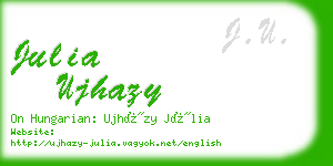 julia ujhazy business card